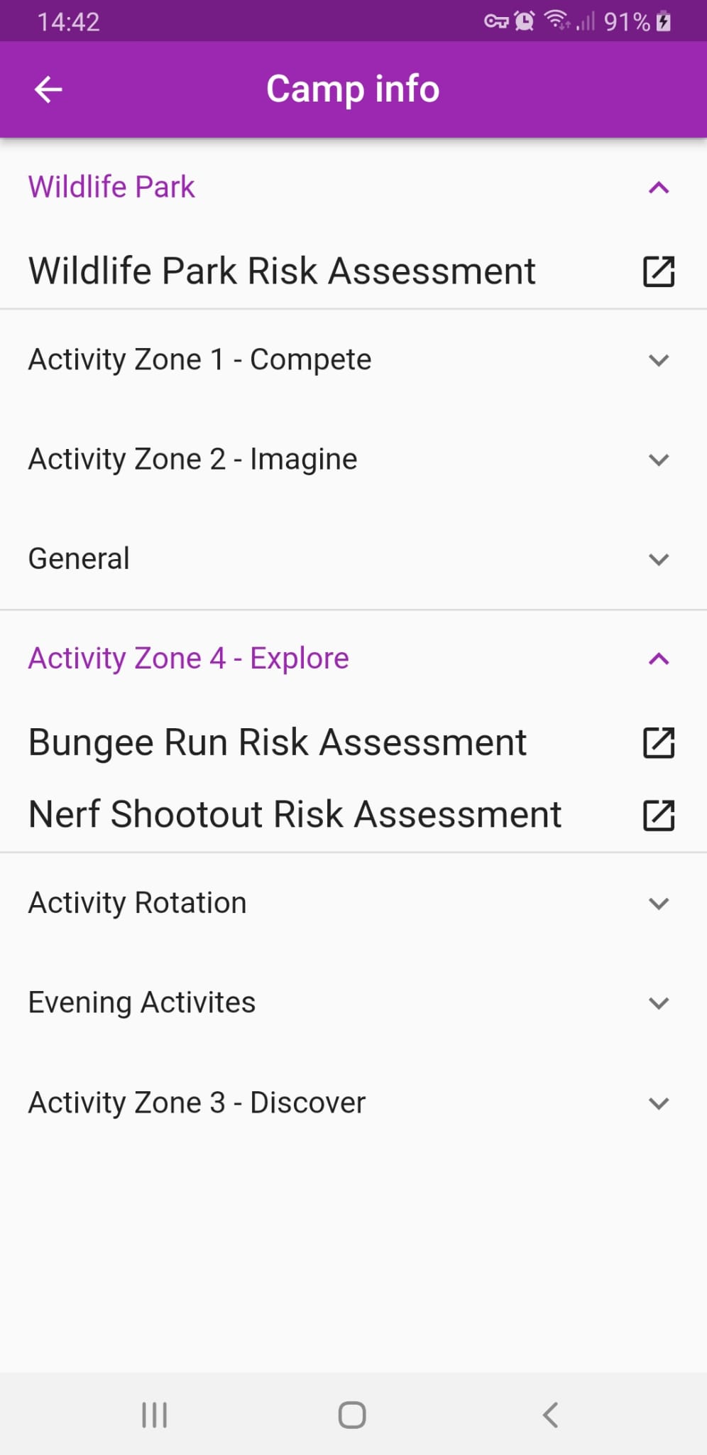 NYS Events camp info page